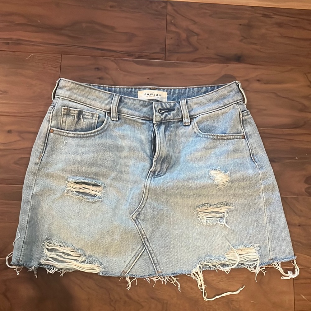pacsun jean skirt